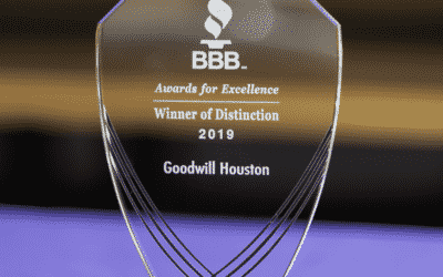 Better Business Bureau Recognizes Goodwill Houston With 2019 Winner Of Distinction Award