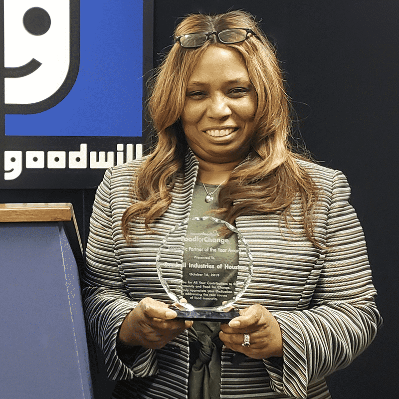 Goodwill Industries of Houston received the Houston Food Bank’s 2019