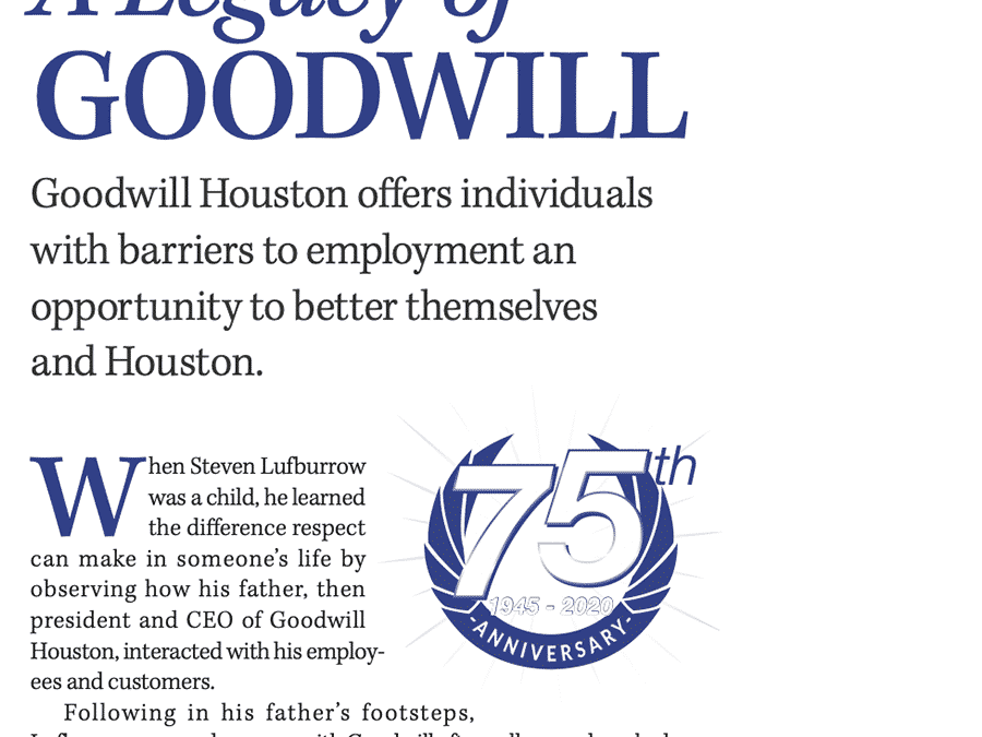 Goodwill Houston is featured in the October issue of Forbes and Entrepreneur